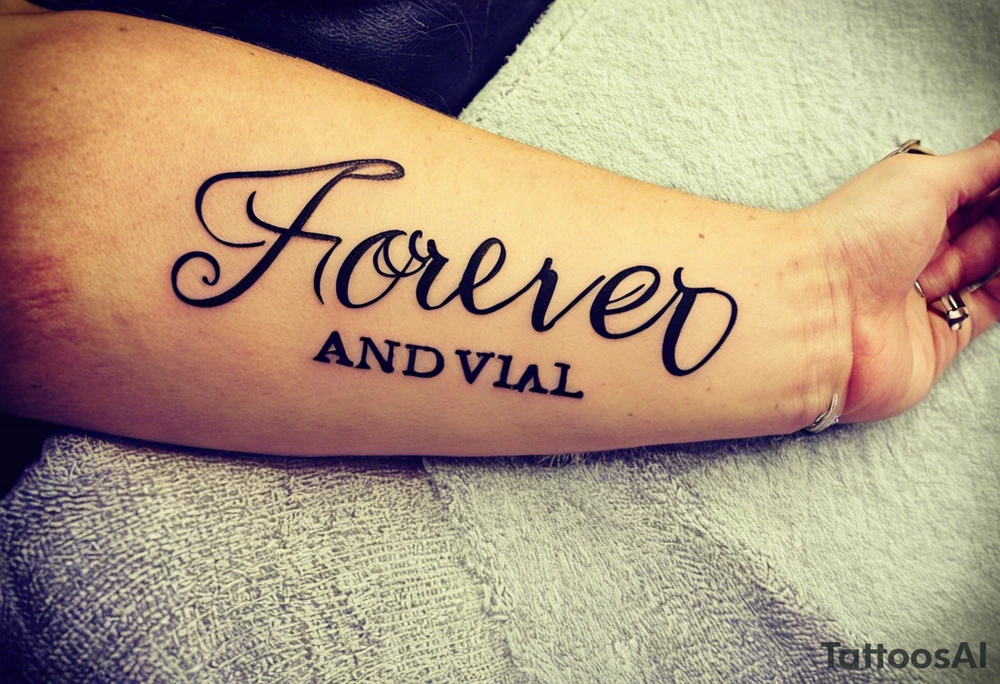 The words forever & Ever and Roman Numerals for 6,12,2012. Small forearm tattoo tattoo idea
