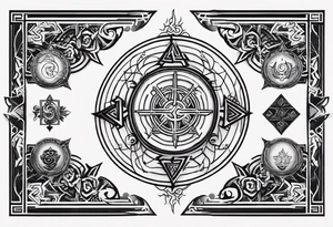 avatar the last airbender elemental symbols tattoo idea