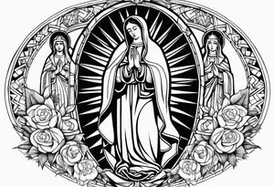Cristo con san Judas y la virgen de Guadalupe tattoo idea