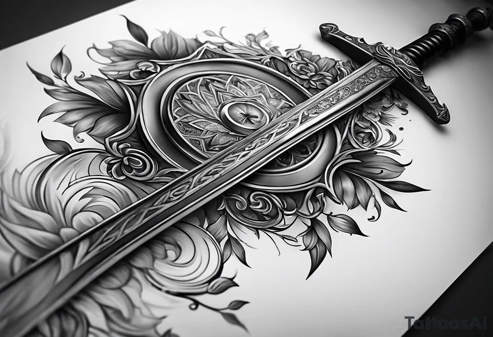 A long sword tattoo idea