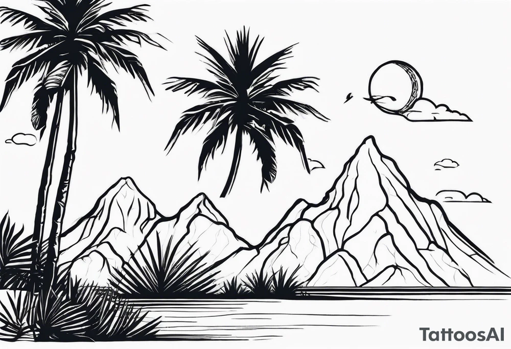 tall quindio wax palm tattoo idea