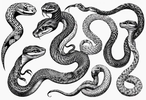 Snake covered in moses tattoo idea