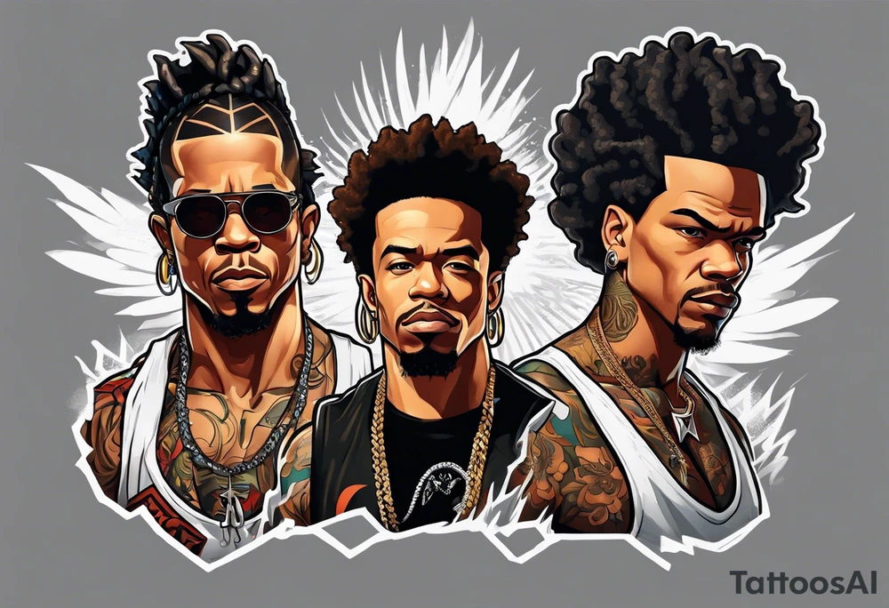 riley and huey boondocks tattoo idea