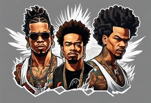 riley and huey boondocks tattoo idea