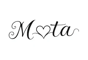 The name Mota with a heart tattoo idea