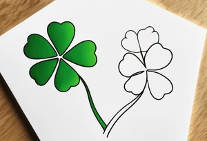 one small single three leaf clover tattoo idea