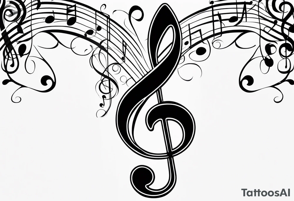 Treble clef tattoo idea