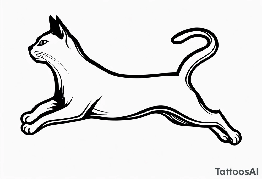 cat jumping tattoo idea