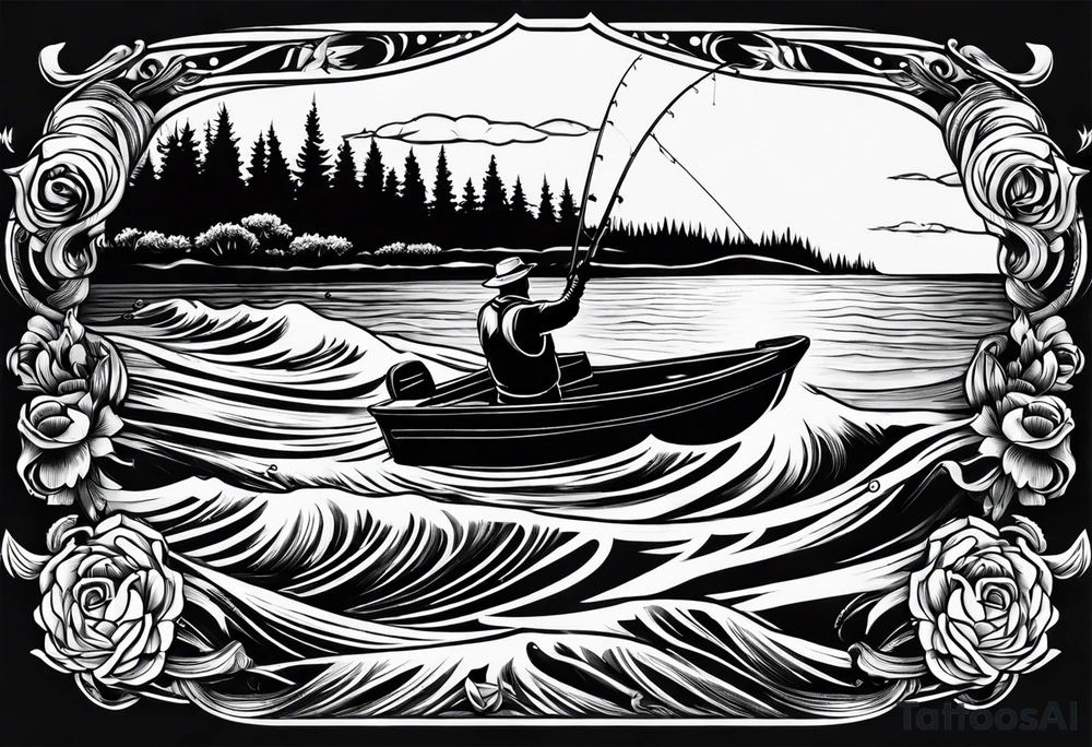 fishing in heaven tattoo idea