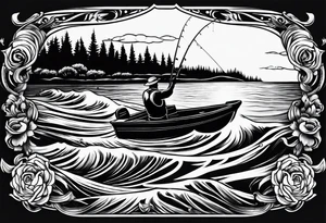 fishing in heaven tattoo idea