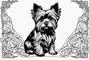 yorkie terrier tattoo idea