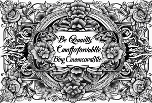 Writing "Be comfortable with being uncomfortable" tattoo idea