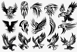 kora mountains eagles tattoo idea