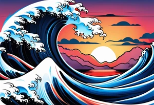 wave, dominican republic tattoo idea