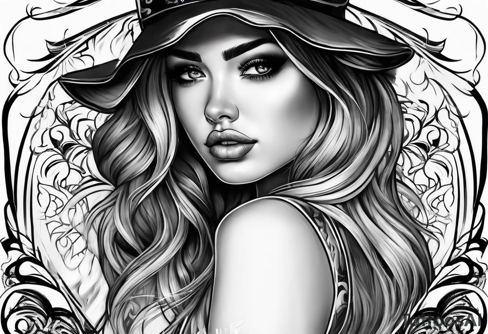 Beautiful girl crying tattoo idea