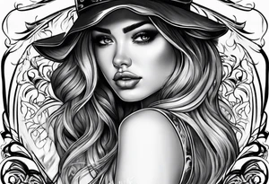 Beautiful girl crying tattoo idea