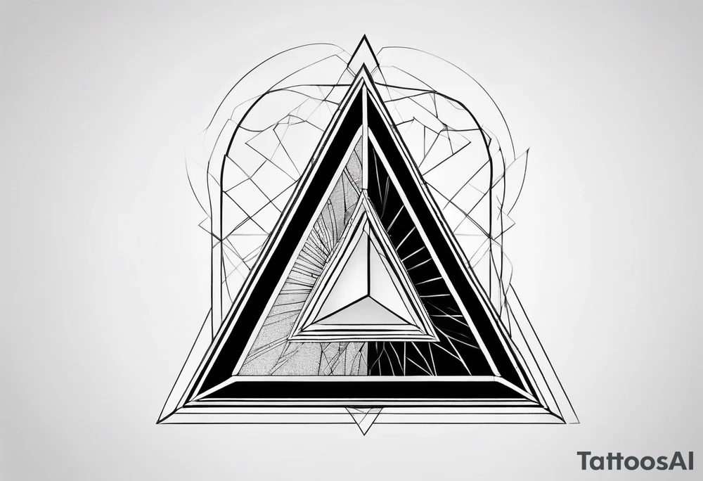 A triangle with nothing inside of it tattoo idea