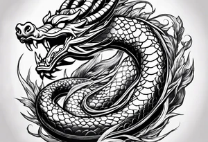 Shenron from Dragon Ball Z Americana style tattoo tattoo idea