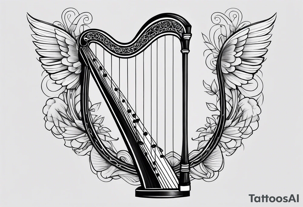 harp tattoo idea