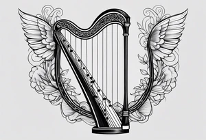 harp tattoo idea