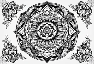 simple
masculine mandala round tattoo idea