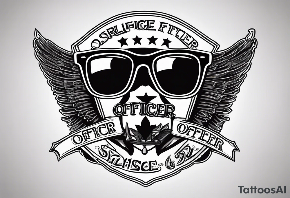 sunglasses Officer Bigdick tattoo idea