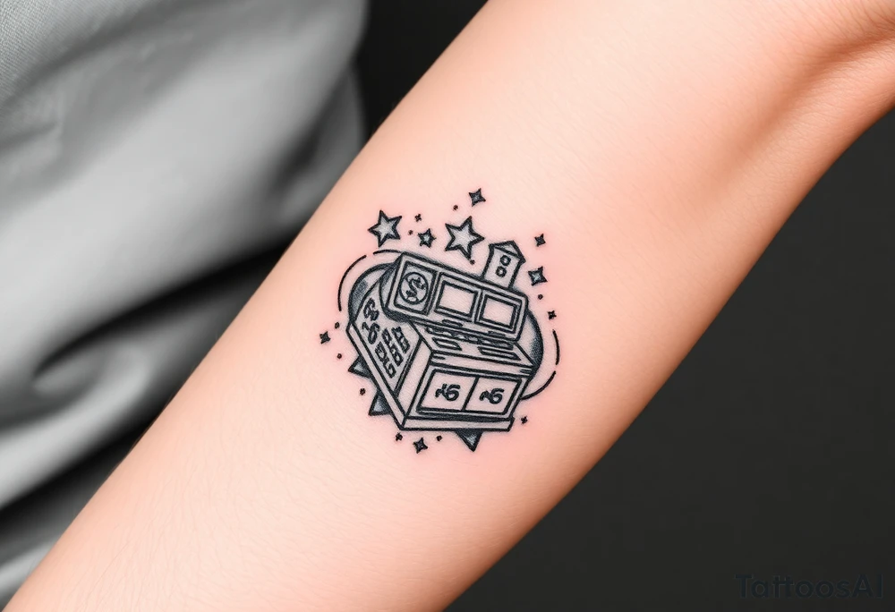 Casino, money, slot machines Las Vegas tattoo idea