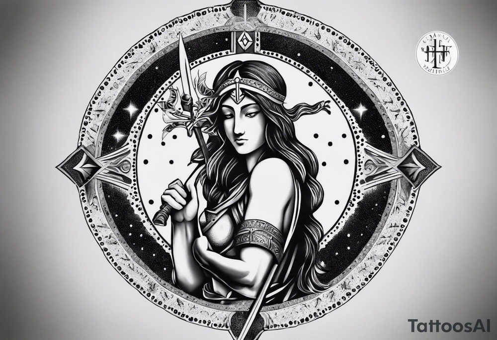 sagittarius, faith, strong, warrior, god, jesus, christ tattoo idea