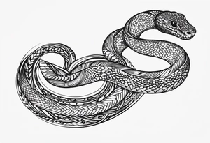 a tattoo of a writhing snake tattoo idea