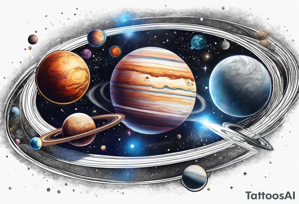 Planets orbiting a quasar. tattoo idea