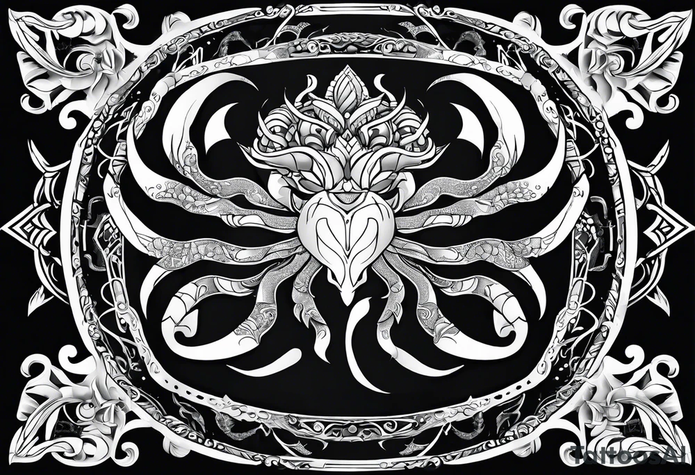 Cancer Zodiac Sign tattoo idea