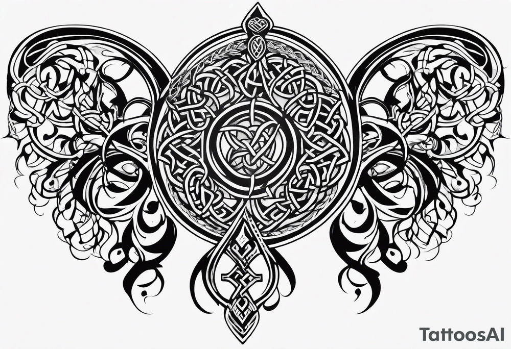 celtic sternum tattoo tattoo idea