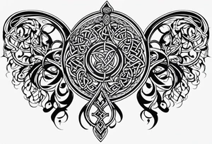 celtic sternum tattoo tattoo idea