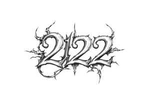number 222 tattoo idea