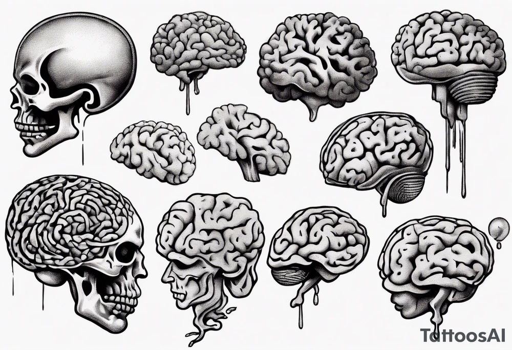 Floating brain tattoo idea