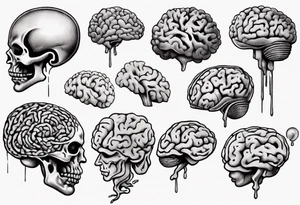 Floating brain tattoo idea