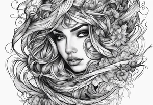 extreme twisted detangled tissue arm tattoo idea