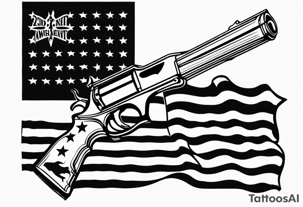 2nd amendment flag tattoo idea