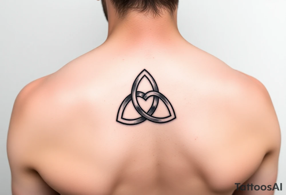 simple unqiue trinity knot. placement on the inner upper arm tattoo idea
