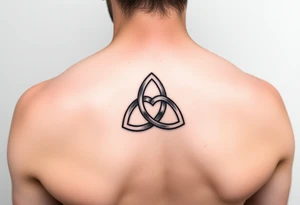 simple unqiue trinity knot. placement on the inner upper arm tattoo idea