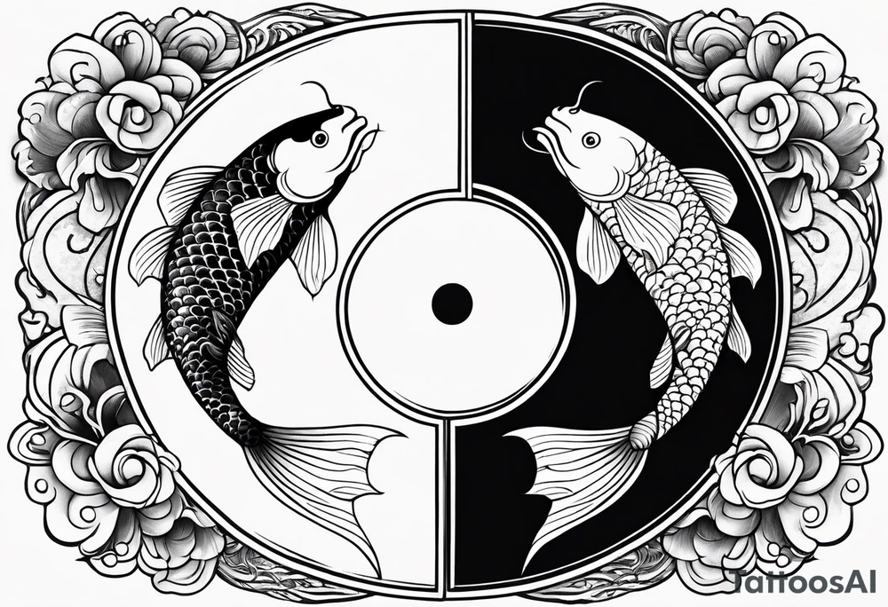 Koi fish yin and yang tattoo idea