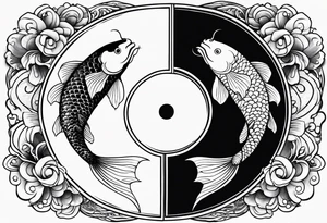 Koi fish yin and yang tattoo idea