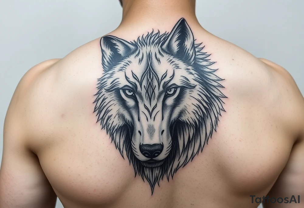 A solitary yet sublime and noble wolf and its progeny the face. for  left arm tattoo tattoo idea