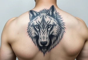 A solitary yet sublime and noble wolf and its progeny the face. for  left arm tattoo tattoo idea