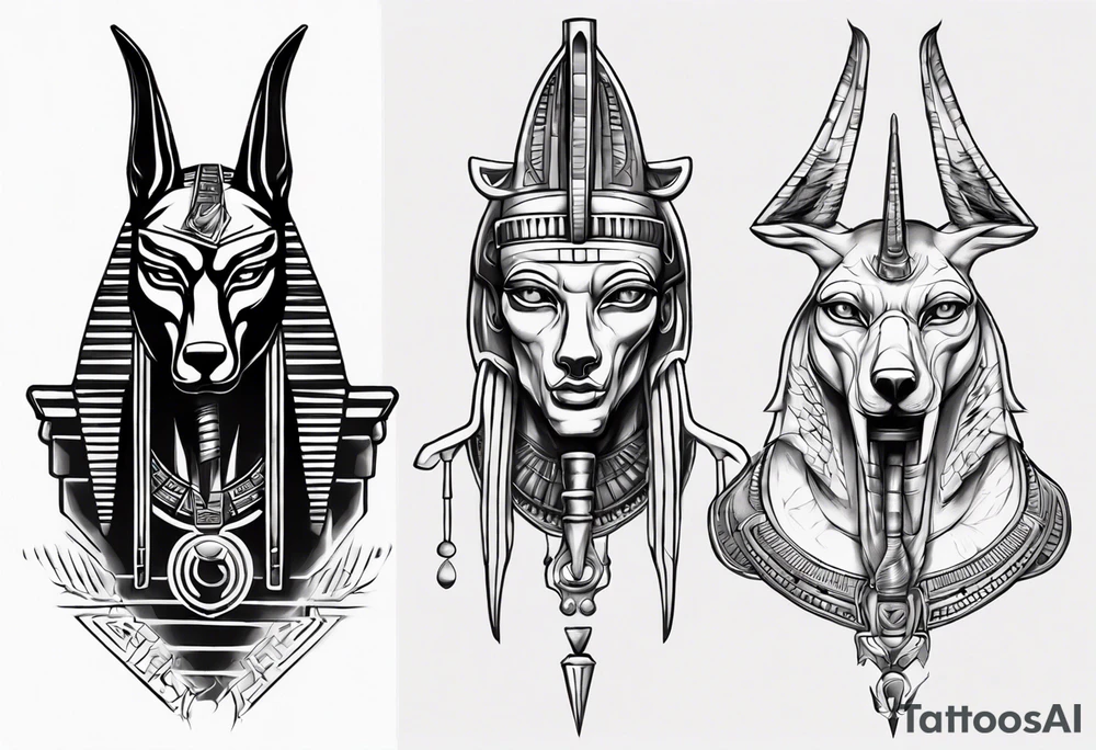 anubis vs horus tattoo idea