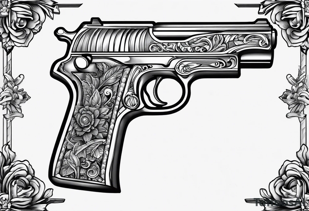 hand gun tattoo idea