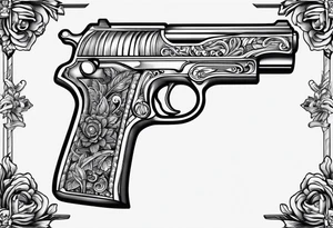 hand gun tattoo idea