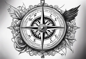 Music compass tattoo idea
