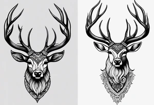Deer horn tattoo idea