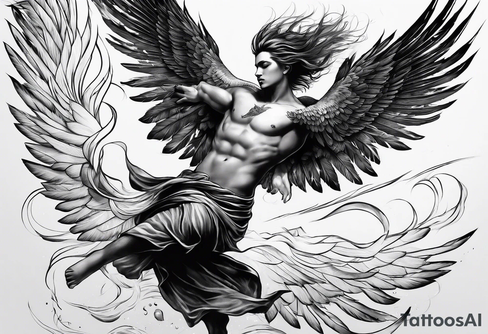 icarus falling tattoo idea